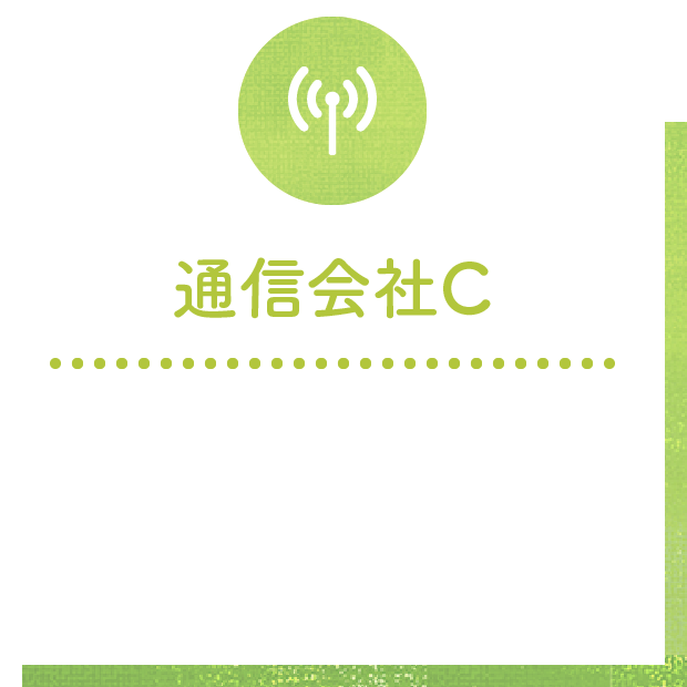 通信会社C