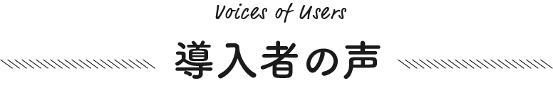 導入者の声